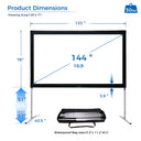 QB Outdoor Screen Replacement Fabric – 120" / 144" 16:9