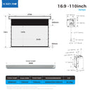 TJ Series — Motorized Tab-Tensioned Black Diamond ALR Screen (Long/Normal Throw, 8K Ready)