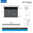 AJ Series – Wall-Mounted UST ALR Tension Screen | Precision Flatness