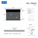 AJ Series – Wall-Mounted UST ALR Tension Screen | Precision Flatness
