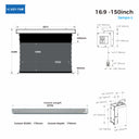 AJ Series – Wall-Mounted UST ALR Tension Screen | Precision Flatness