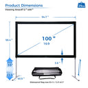 QB Series – Ultra Outdoor 100″ Quick-Deploy Screen