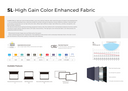 SL Series – Motorized High-Gain Projection Screen | Brighter Color, Cleaner Detail