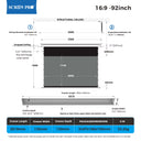 TI Series Long Throw ALR Screen – Ceiling Recessed Hidden Lift