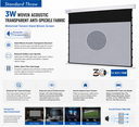 3W Series – Motorized Tension Hand-Woven Acoustic Transparent Anti-Speckle Screen | Cinematic Sound & Low-Speckle RGB Laser Performance