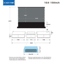 All-in-One Laser TV Cabinet – Motorized UST ALR Screen + Custom Media Console