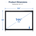 QB Series SCREENPRO Replacement Screen Fabric – Front / Rear Projection, 16:9