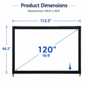 QB Series SCREENPRO Replacement Screen Fabric – Front / Rear Projection, 16:9