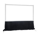 Black Velvet Skirt Drape Kit for Quick Fold Screens | 100–144 inch Compatible