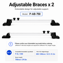 Adjustable Diagonal Braces Only (Pair) for Outdoor Screen P-EL Legs