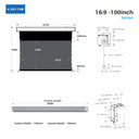 AJ Series – Wall-Mounted UST ALR Tension Screen | Precision Flatness