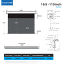 AJ Series – Wall-Mounted UST ALR Tension Screen | Precision Flatness