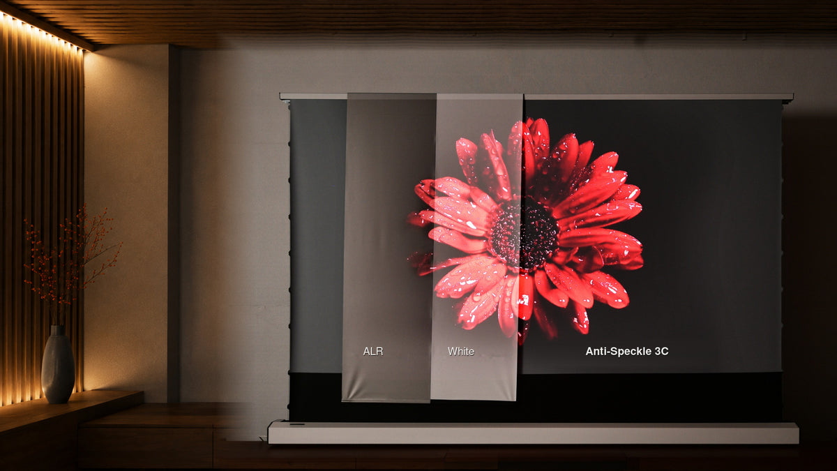 SCREEN PRO RGB triple-laser screen surface comparison with Anti-Speckle 3C